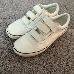 White Velcro Vans